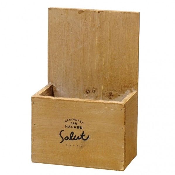 NATURE WOOD POT ブラウン 幅125×奥75×高さ195mm 4140-BR 1個