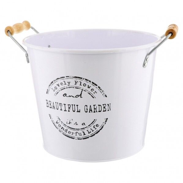 ボタニカルインテリア バスケット ビューティフルガーデン S ホワイト 31.5×26×23.5cm NE-156 1個