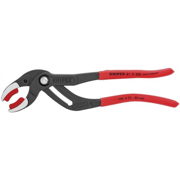 クニペックス 法人専用品 KNIPEX 250mm パイププライヤー(プラスチックジョー) 8111-250SB 1丁