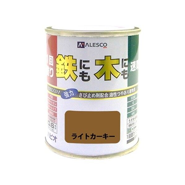 1回塗りハウスペイント(鉄にも木にも) ライトカーキー 0.1L 1缶