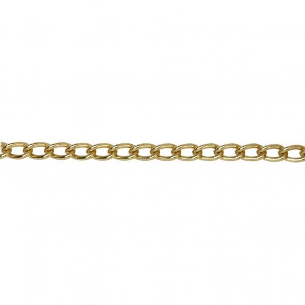 アンティークチェインプラスリング アンティークゴールド 全長600mm×リング内径17mm No1101 1本