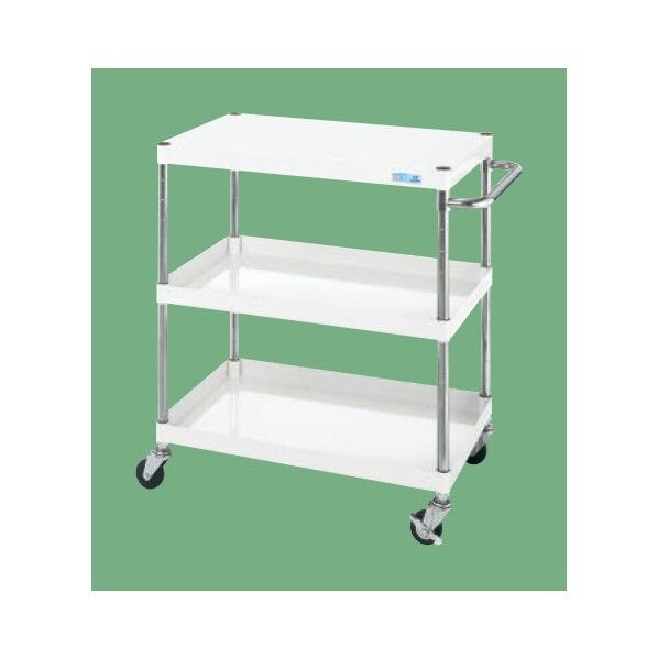 ニューパールワゴン 軽量 PKRタイプ ゴム車 パールホワイト 750×500×880mm PKR-203W 1台