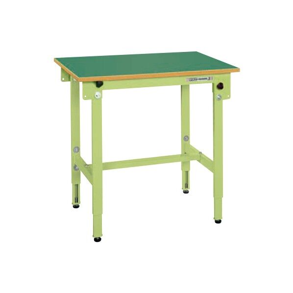 軽量高さ調整作業台 TCKタイプ サカエグリーン 1200×750×740~940mm TCK-127FN 1台