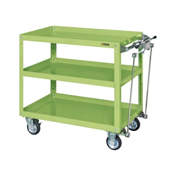 スーパーワゴン 重量タイプ ハンドブレーキ付 ゴム車