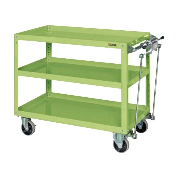 スーパーワゴン 重量タイプ ハンドブレーキ付 ナイロンウレタン車