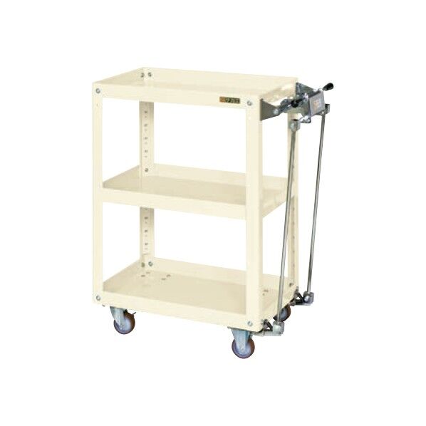 スーパーワゴン ハンドブレーキ付 ナイロンウレタン車 アイボリー 600×400×880mm EMR-150HBNUI 1台