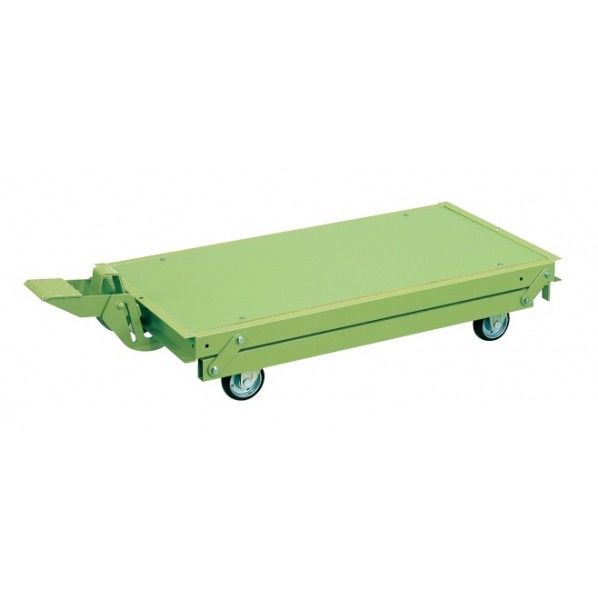 作業台用オプションペダル昇降台車 4輪車