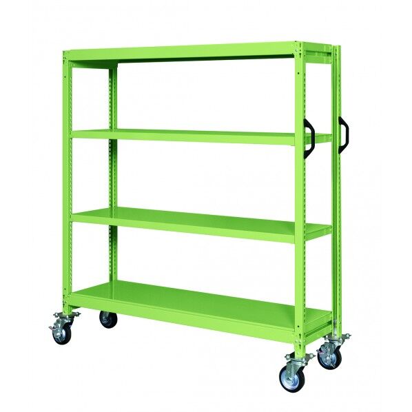 中軽量キャスターラック グリーン 1500×450×1680mm GSR-9523GGK 1台