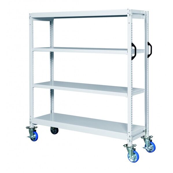 中軽量キャスターラック ホワイトグレー 1200×600×1380mm GSR-8343WUJ 1台