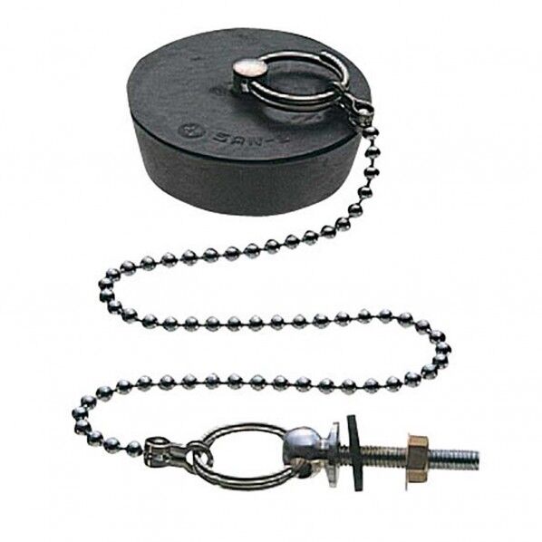 洗面用クサリ付ゴム栓