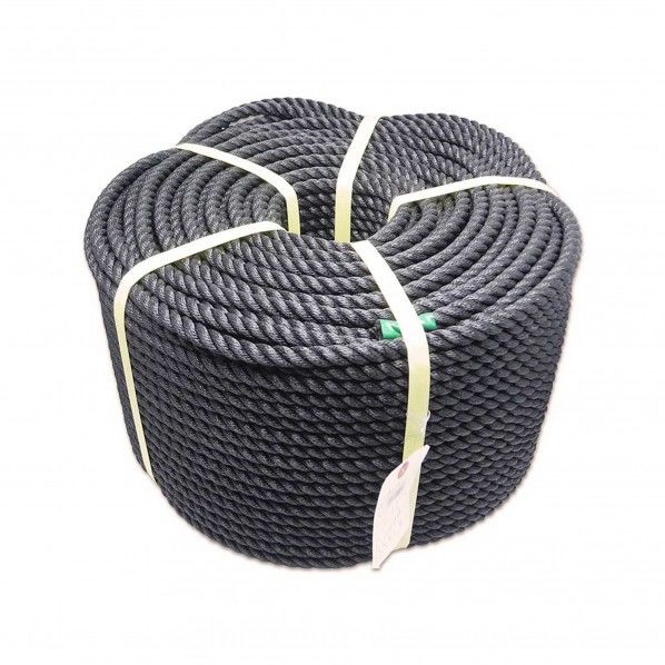 PEロープ 黒 長さ:200m太さ:12mm HR-1206 1個