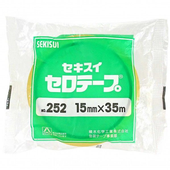 積水マテリアルソリューションズ セロテープ No.252 1P 15mm×35m C10BX02 1個