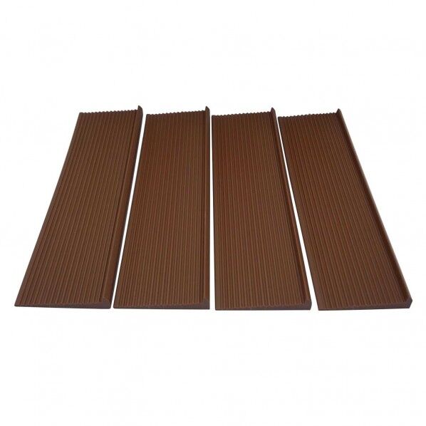 家具転倒防止板 あんしん君 茶 幅50mmX長さ200mm 4本