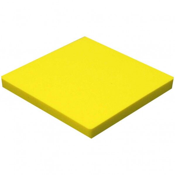 カラフルスポンジ イエロー 10x100X100mm 7078100 1枚