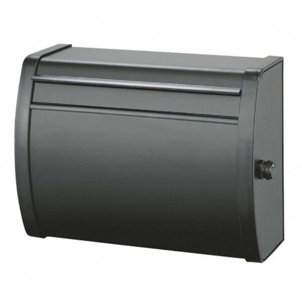 ダイヤル錠付き大型ポスト右開き扉タイプ ブラック 全幅470mm✕全高350mm✕全奥行195mm 3956400 1個