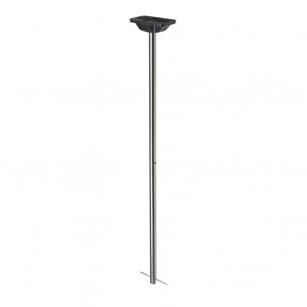 ポスト取付用スタンドポールシングル ポールφ38×長さ1600mm・台座W229×D127×H63.5mm 40721000 1個