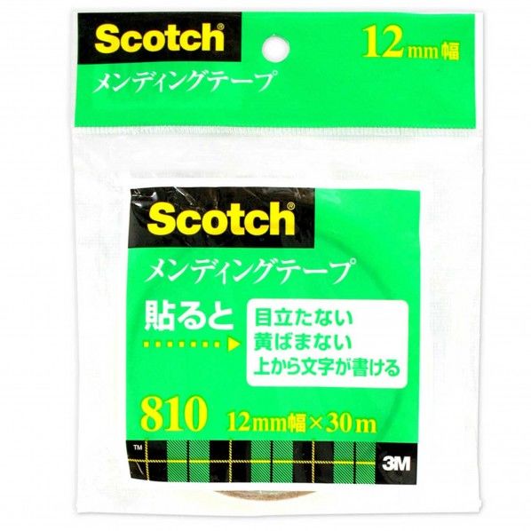 スリーエム Scotch メンディングテープ 幅12mm✕長さ30m 810-3-12S 1巻
