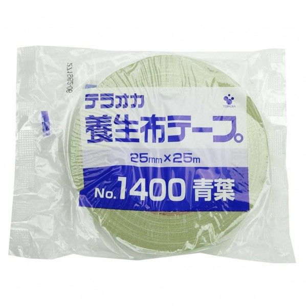 養生用布テープ1400 青葉 25mm×25m 2728400 1巻