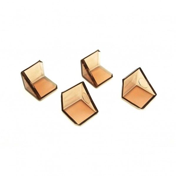 ゴッツン対策コーナーガード クリアーブラウン 幅20mm✕高さ20mm TSL-005 4個