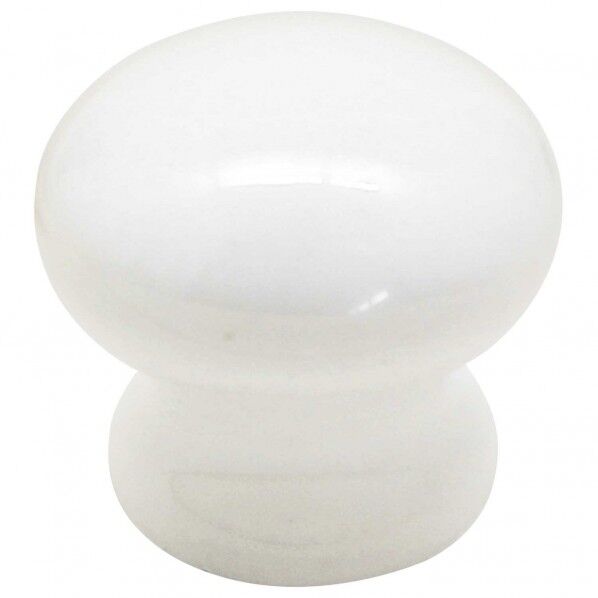 セラミックつまみ ホワイト 横幅:最大25mm、設置面の横幅:18mm、高さ:23mm TW-110 1個