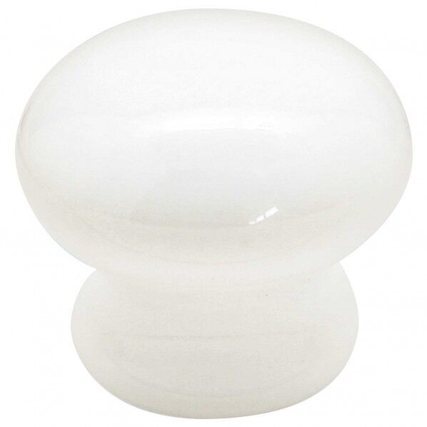 セラミックつまみ ホワイト 横幅:最大35mm、設置面の横幅:27mm、高さ:31mm TW-112 1個