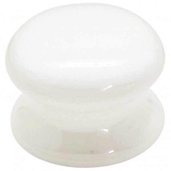 セラミックつまみ ホワイト 横幅:最大30mm、設置面の横幅:30mm、高さ:22mm TW-115 1個