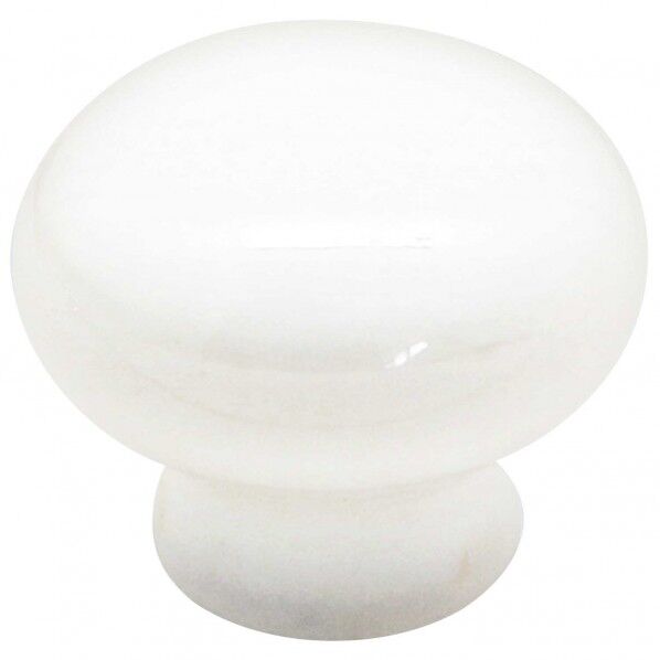 セラミックつまみ ホワイト 横幅:最大25mm、設置面の横幅:15mm、高さ:22mm TW-141 1個