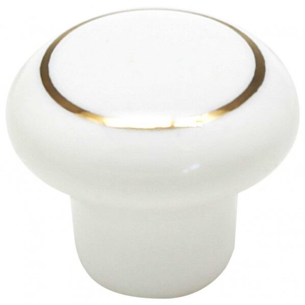 セラミックつまみ 白金環 横幅:最大25mm、設置面の横幅:15mm、高さ:22mm TW-160 1個