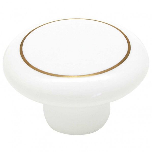 セラミックつまみ 白金環 横幅:最大38mm、設置面の横幅:18mm、高さ:26mm TW-162 1個