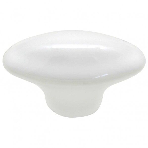 セラミックつまみ ホワイト 高さ28mm×幅(26mm×46)mm TW-195 1個