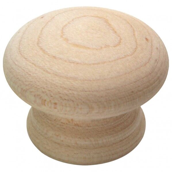 木製つまみ 生地/木地 横幅:最大38mm、設置面の横幅:28mm、高さ:30mm TW-302 1個