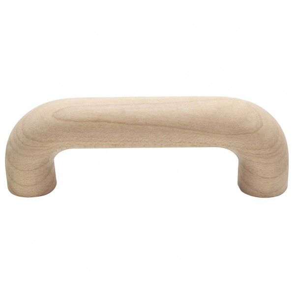 木製取手 生地/木地 全長:92mm、ビスピッチ:76mm、高さ:32mm TW-307 1個