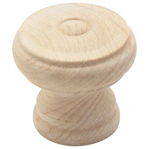 木製つまみ 生地/木地 横幅:最大30mm、設置面の横幅:22mm、高さ:28mm TW-317 1個