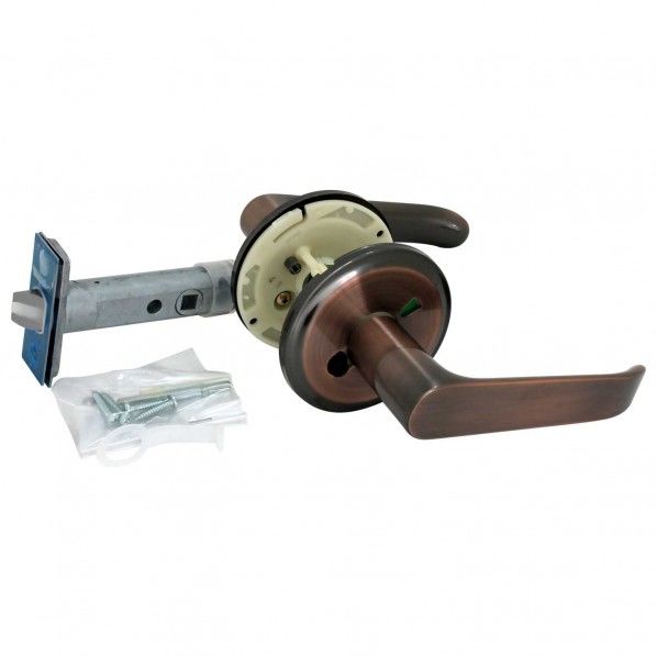 和気産業 室内用レバー錠 トイレ用セット トイレの錠 金属製 ブロンズ バックセット:60mm SET-113B...