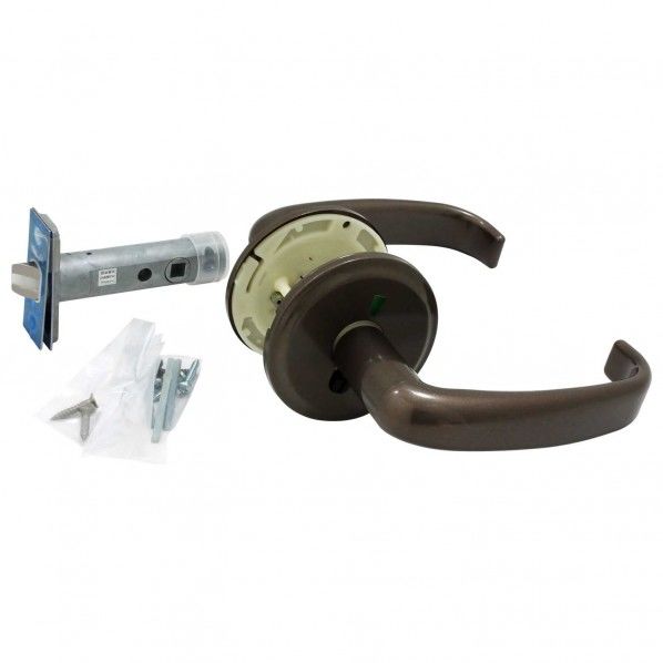 室内用レバー錠 トイレ用セット トイレの錠 樹脂製 ブロンズ バックセット:60mm SET-103B 1セット