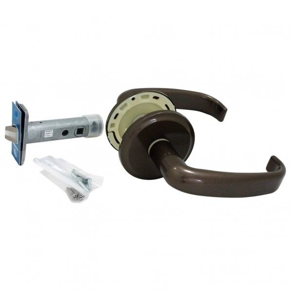 室内用レバー錠 通路用セット 通路の錠 樹脂製 ブロンズ バックセット:60mm SET-003B 1セット