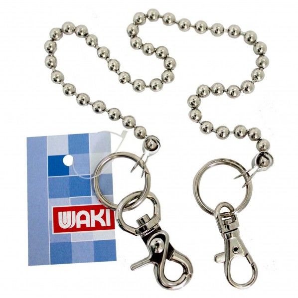 ウォレットチェーン Wスナップボール 400mm KC006 1個