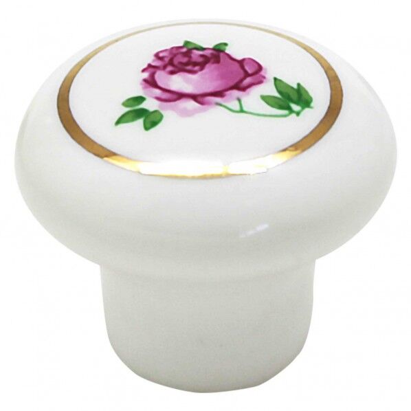 セラミックつまみ 白花95 25mm VG261 1個