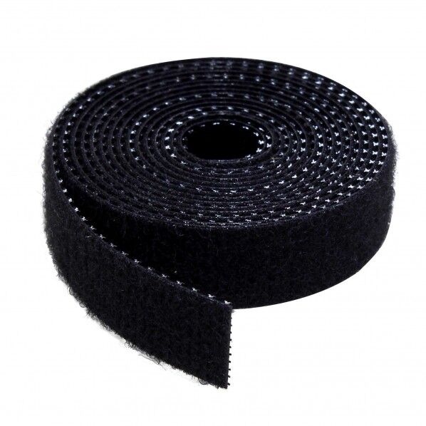 強力面ファスナー バリバリバンド 黒 幅10mm×長さ1m BR047 1個