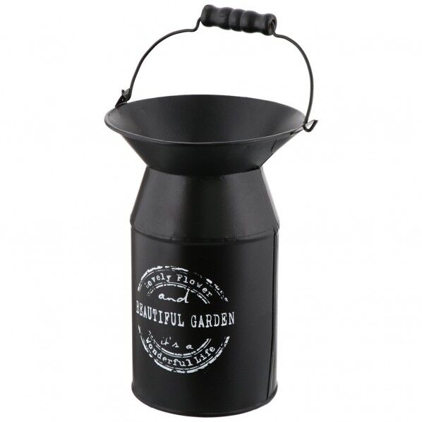 ボタニカルインテリア ミニミルクポット ビューティフルガーデン ブラック NE-167 1個