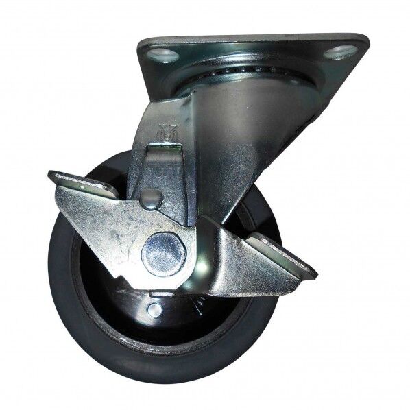 RJ2キャスター自在 ストッパー付き 車輪径100mm✕取付高132mm RJ2-100NRPS-G 1台