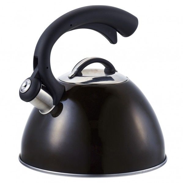 グローリエ ステンレスカラー笛吹きケトル クリアーブラック 2.8L ND-7421 1個