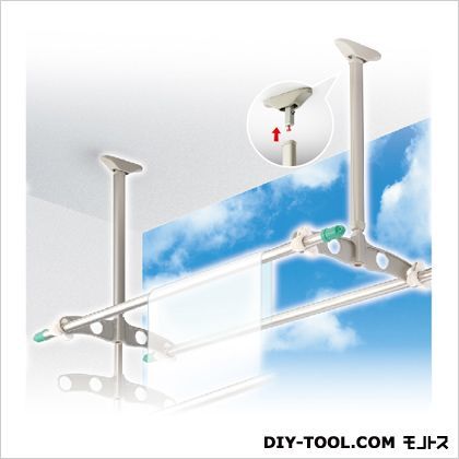 吊下げ型可動式物干金物 ショートタイプ ステンカラー 450～600×450mm TD4560[ST] 1組