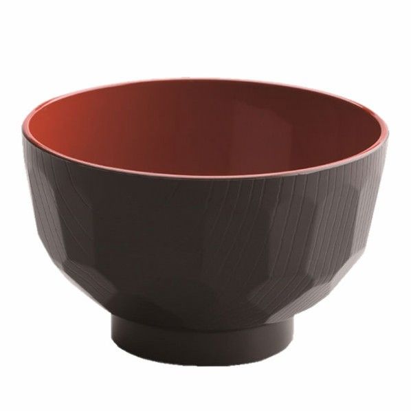 亀甲汁椀 黒内朱 幅11×奥行11×高さ6.7cm 360ml 1個