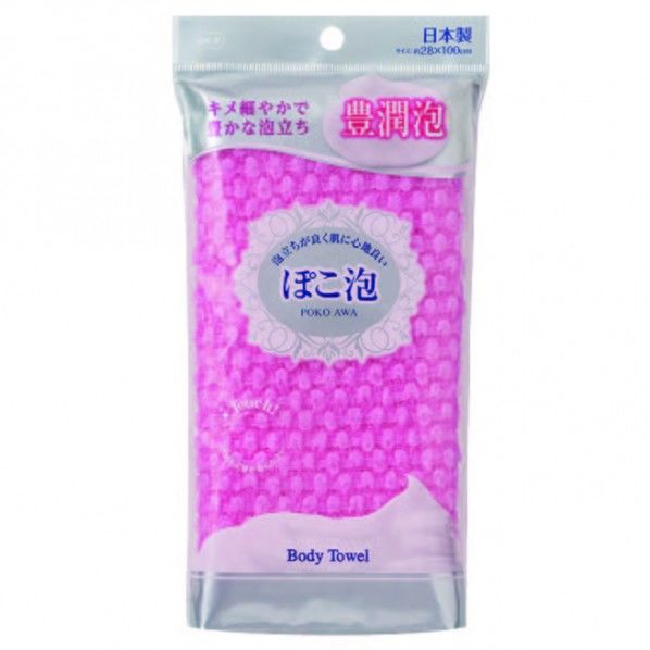 ぽこ泡 ボディタオル ピンク 28×100cm 61390 1個