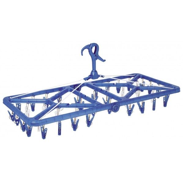 マイランドリー2 ワイヤージャンボ角ハンガー ブルー 幅35×奥行77×高さ32cm 87856 1個
