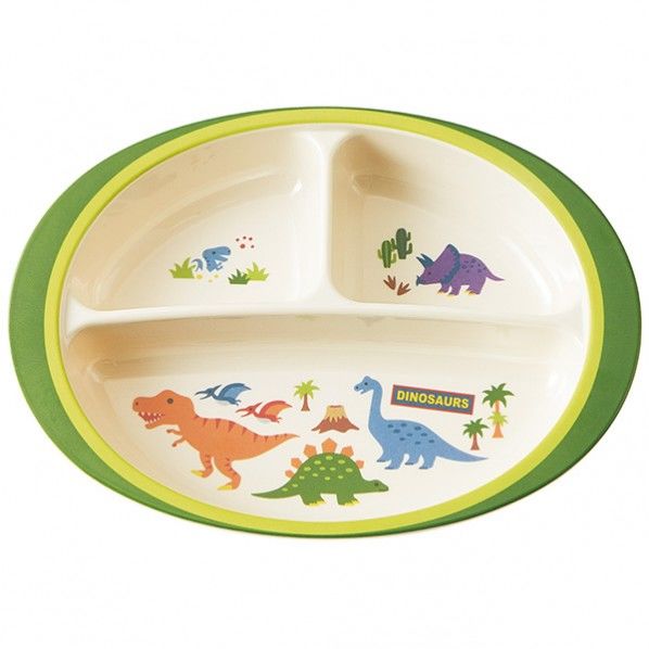 ディノサウルス メラミン製ランチプレート 幅26×奥行19.5×高さ4cm 750ml M370 1個
