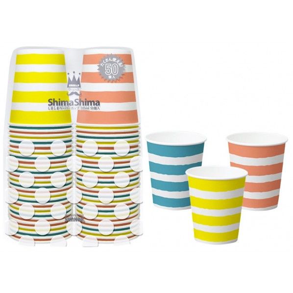 しましま柄 ペーパーカップ