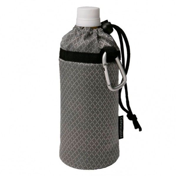 ペットボトルカバー 直径8×高さ19cm 48g シルバー P-3218