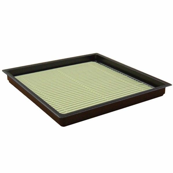 角そば皿 そばス付 19.5×19.5×1.9cm 1個